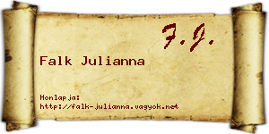 Falk Julianna névjegykártya